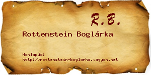 Rottenstein Boglárka névjegykártya